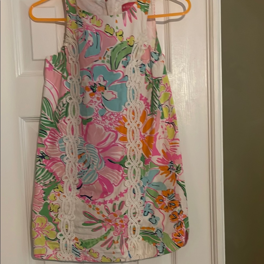 Floral Kids Dress with Lace Accents